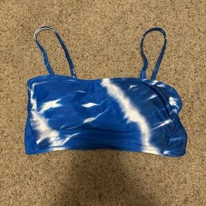 Women’s bathing suit, blue and white